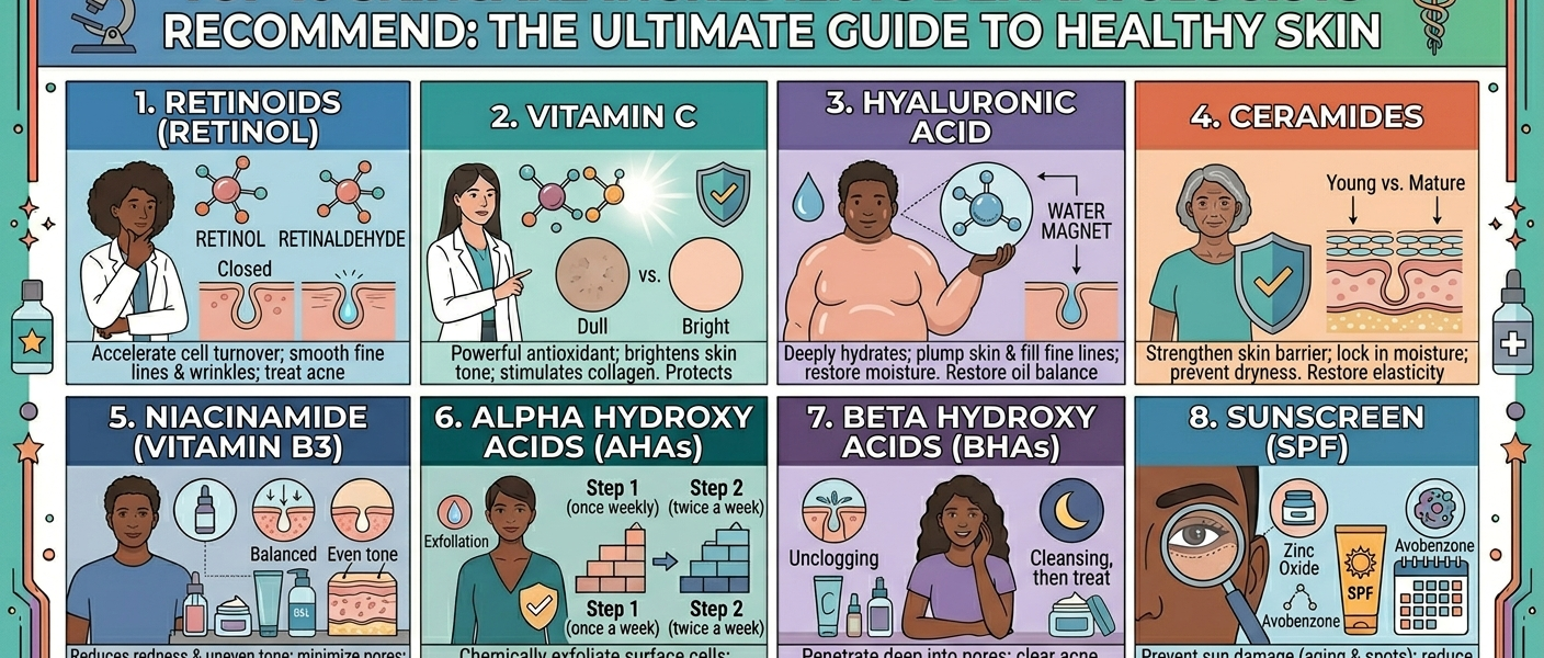 Top 10 Skincare Ingredients Dermatologists Recommend: The Ultimate Guide to Healthy Skin