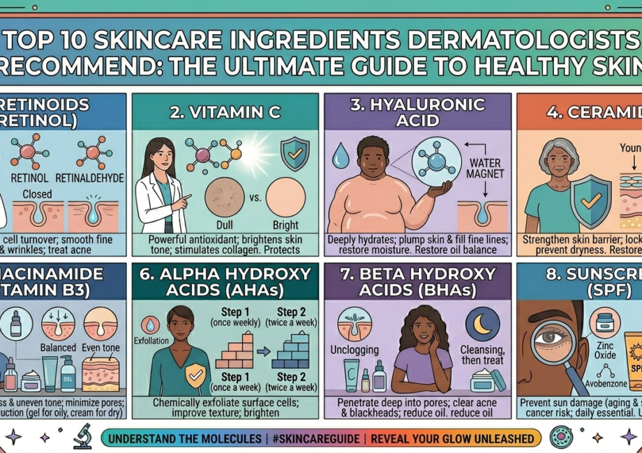 Top 10 Skincare Ingredients Dermatologists Recommend: The Ultimate Guide to Healthy Skin